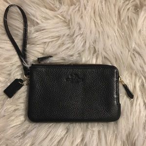 Black coach wristlet